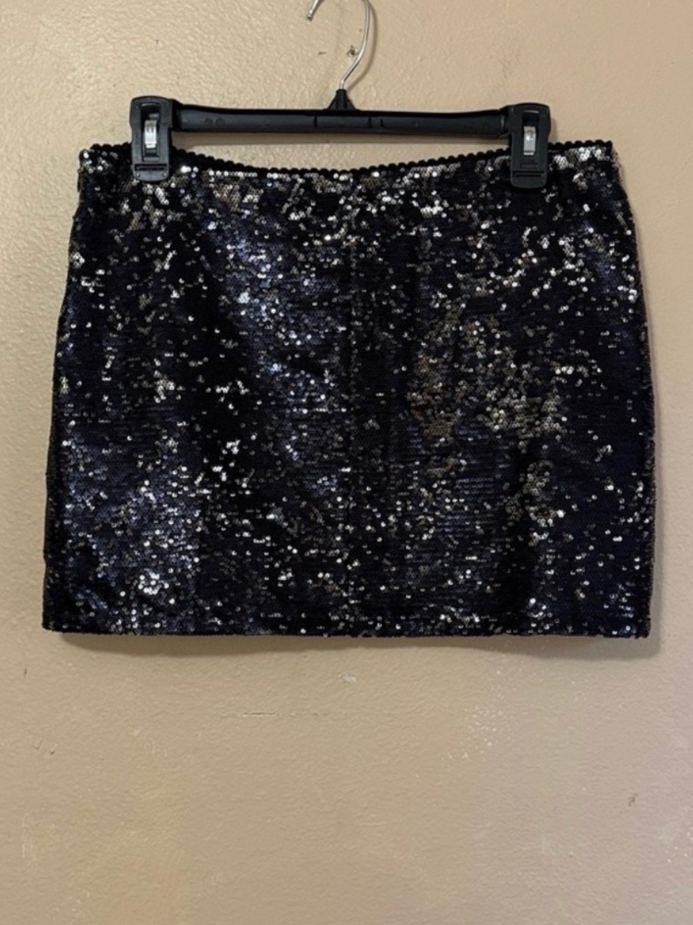 Black Sequin Micro Mini Skirt - M - Picture 2 of 8